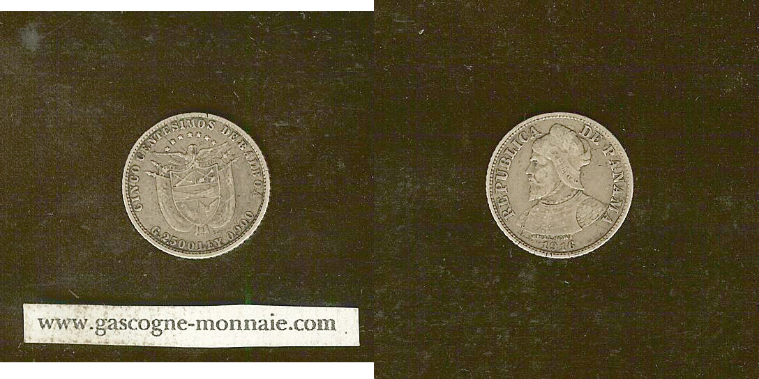 Panama 5 centesimos 1916 TTB
